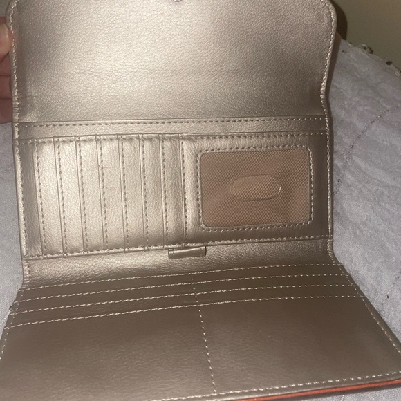 Dana Buchman Vibrant Orange Clutch - Picture 3 of 6